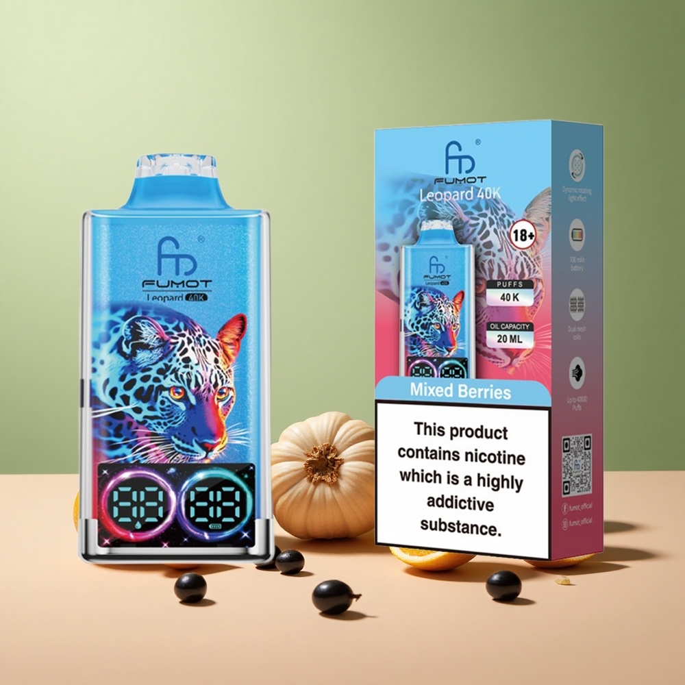 Fumot Leopard 40K Смесени горски плодове Dual Mesh 5% Type-C