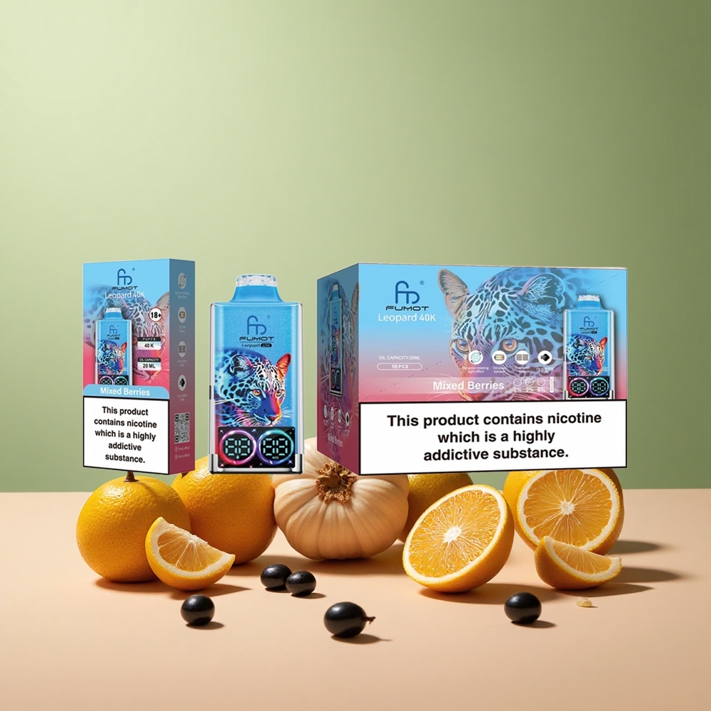 Fumot Leopard 40K Смесени горски плодове Dual Mesh 5% Type-C