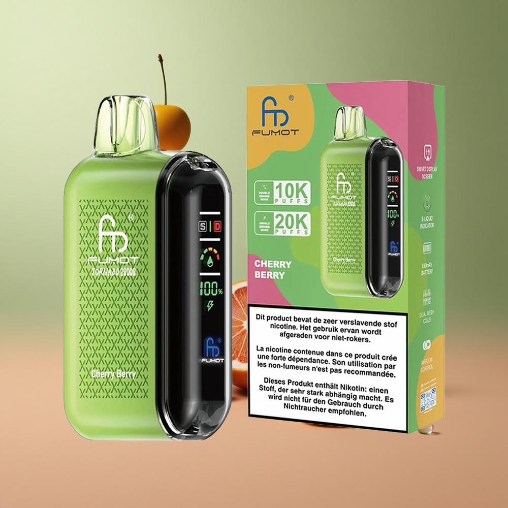 Fumot Tornado 20000 Черешов Ягодов с Dual Mesh Coil и Smart Display
