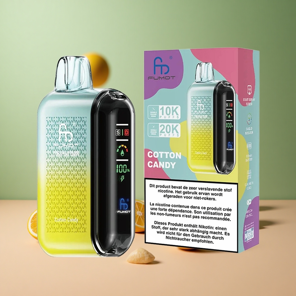 Fumot Tornado 20000 Памучна захар с Dual Mesh Coil и Smart Display