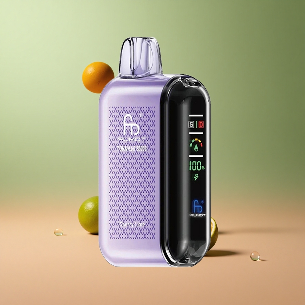 Fumot Tornado 20000 Черешов Лайм с Двойна Мрежа и Управление на Въздушен Поток