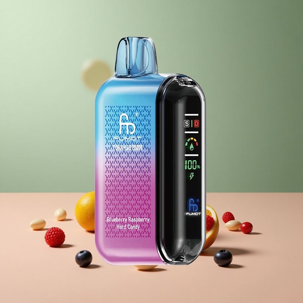 Fumot Tornado 20000 Боровинка Малина Твърда бонбона с Двойна Мрежа и Управление на Въздушния Поток