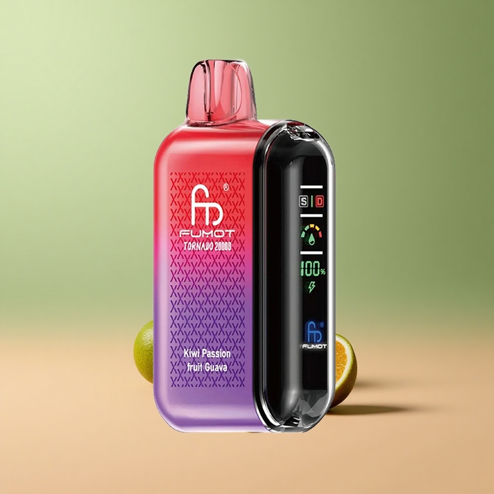 Fumot Tornado 20000 Киви Пъшо Фрукт Гуава с Двойна Мрежа и Интелигентен Дисплей