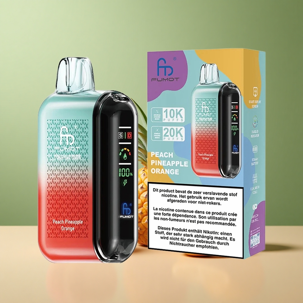 Fumot Tornado 20000 Праскова ананас портокал със Smart Display и Airflow Control