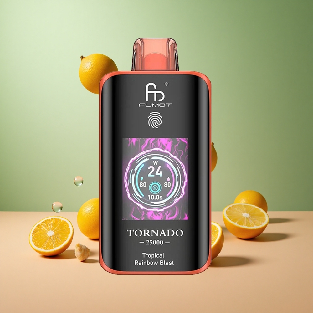 Fumot Tornado 25000 Тропична Райска Вълна с HD Екран и 20мл Предварително Напълнен Е-течност