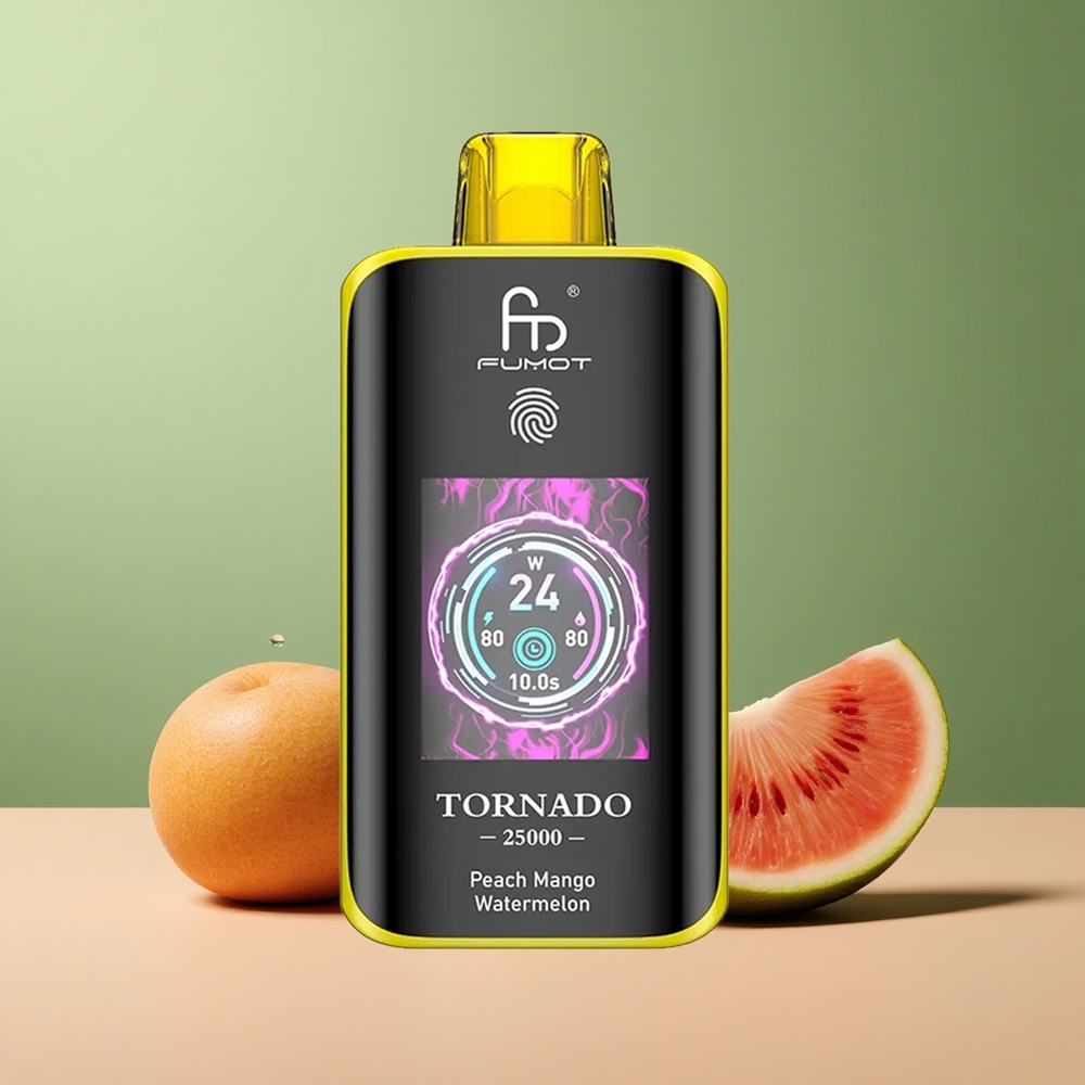 Fumot Tornado 25000 Праскова Манго Диня с HD екран и 20мл течност