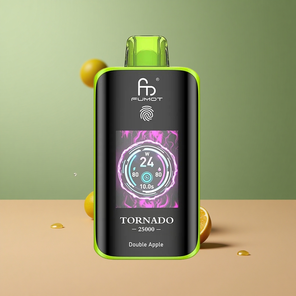 Fumot Tornado 25000 Двойна Ябълка с HD Екран и 20мл Е-течност
