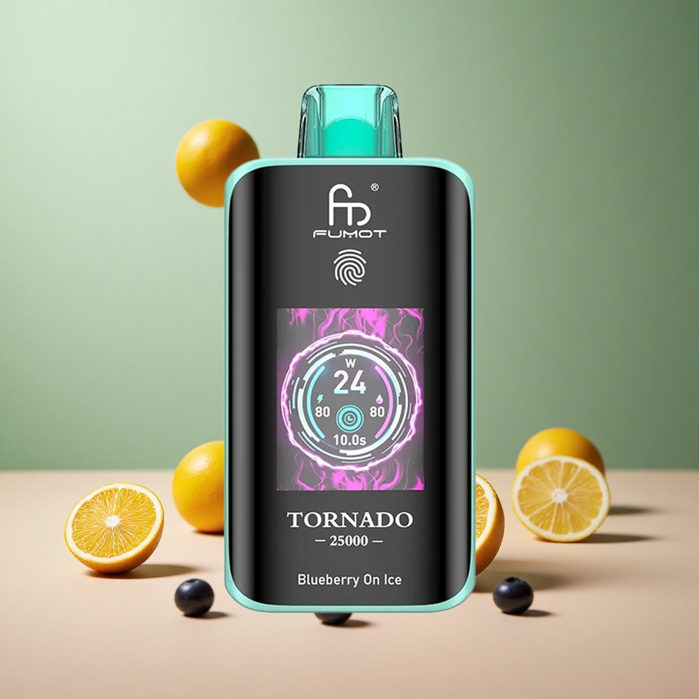 Fumot Tornado 25000 Боровинка На Лед с HD Екран и 20ml Предпълнен Е-течност