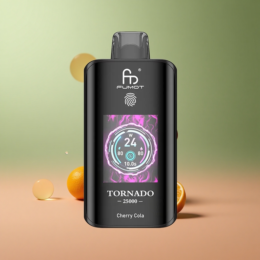 Fumot Tornado 25000 Черешова Кола с HD Екран и 700mAh Батерия