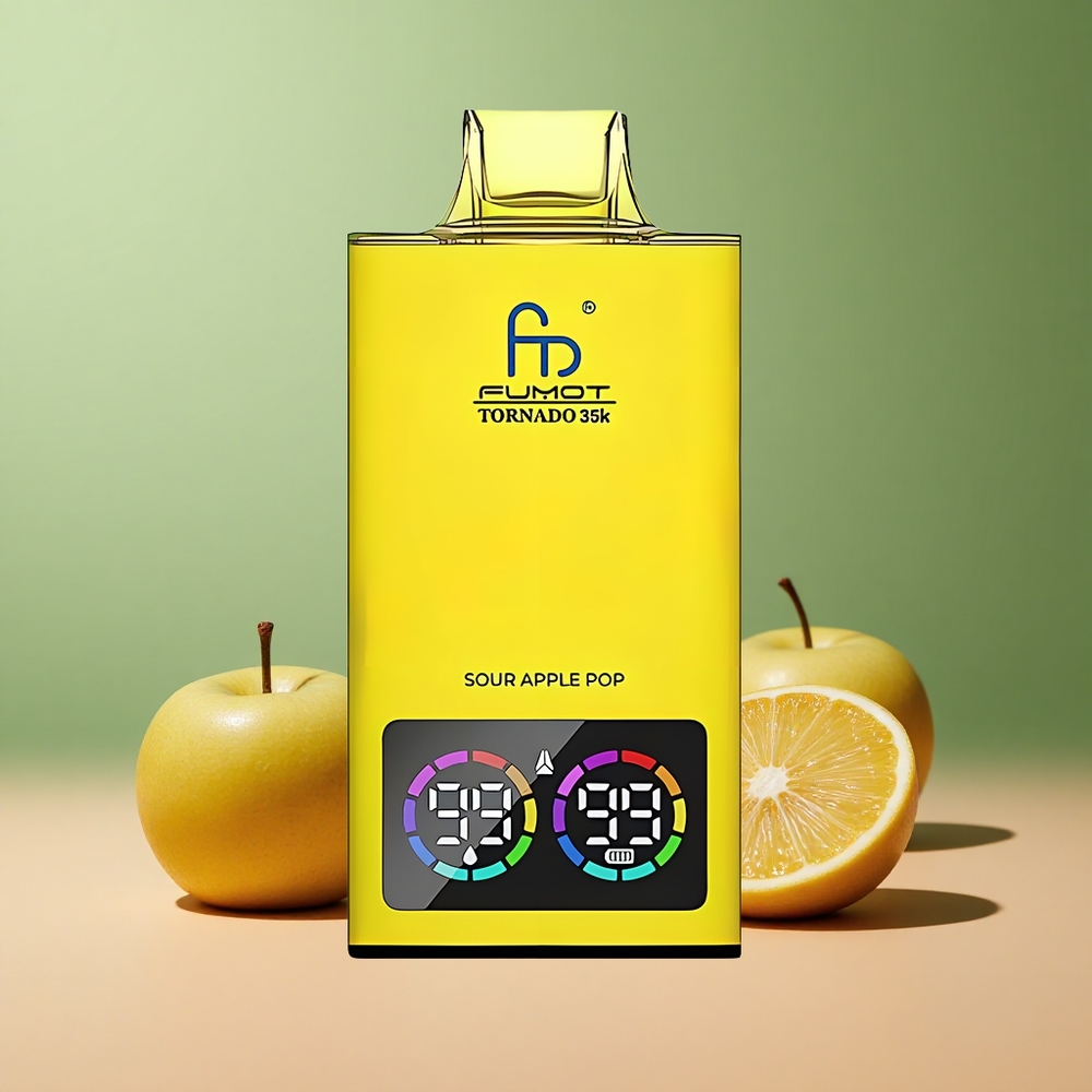 Fumot Tornado 35000 Кисела Ябълка Поп Двойна Мрежа RGB
