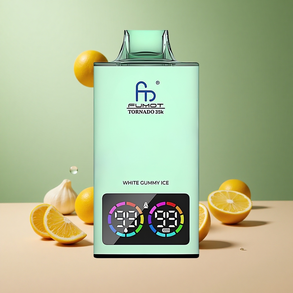 Fumot Tornado 35000 Бял Гъми Айс с Двойна Мрежа и RGB Светлини