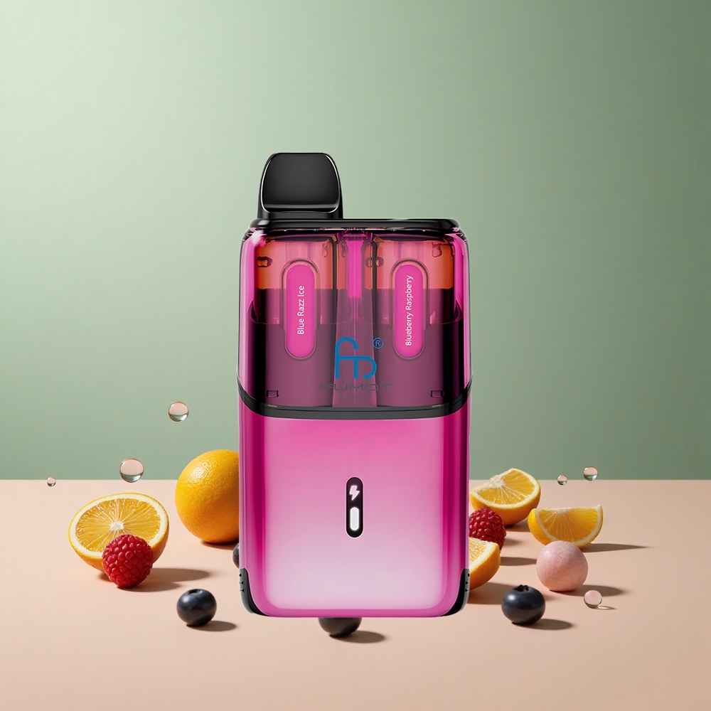 Fumot Ultra T32000 Синьо Малинов Лед с Бързо Зареждане и Мрежеста Намотка