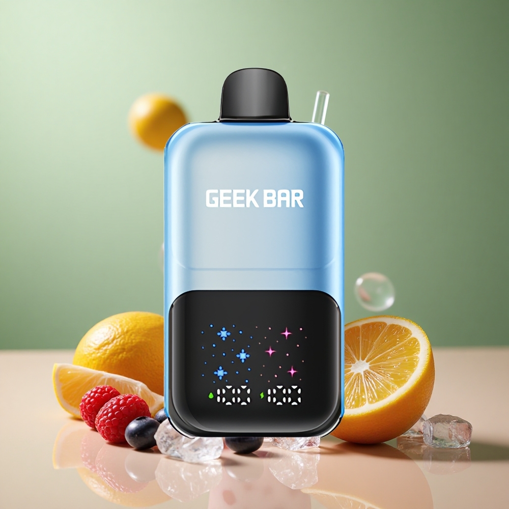 GEEK BAR 2GO 20ml 50000 Боровинка Малина Лед с Голям Екран и Регулируем Вкус