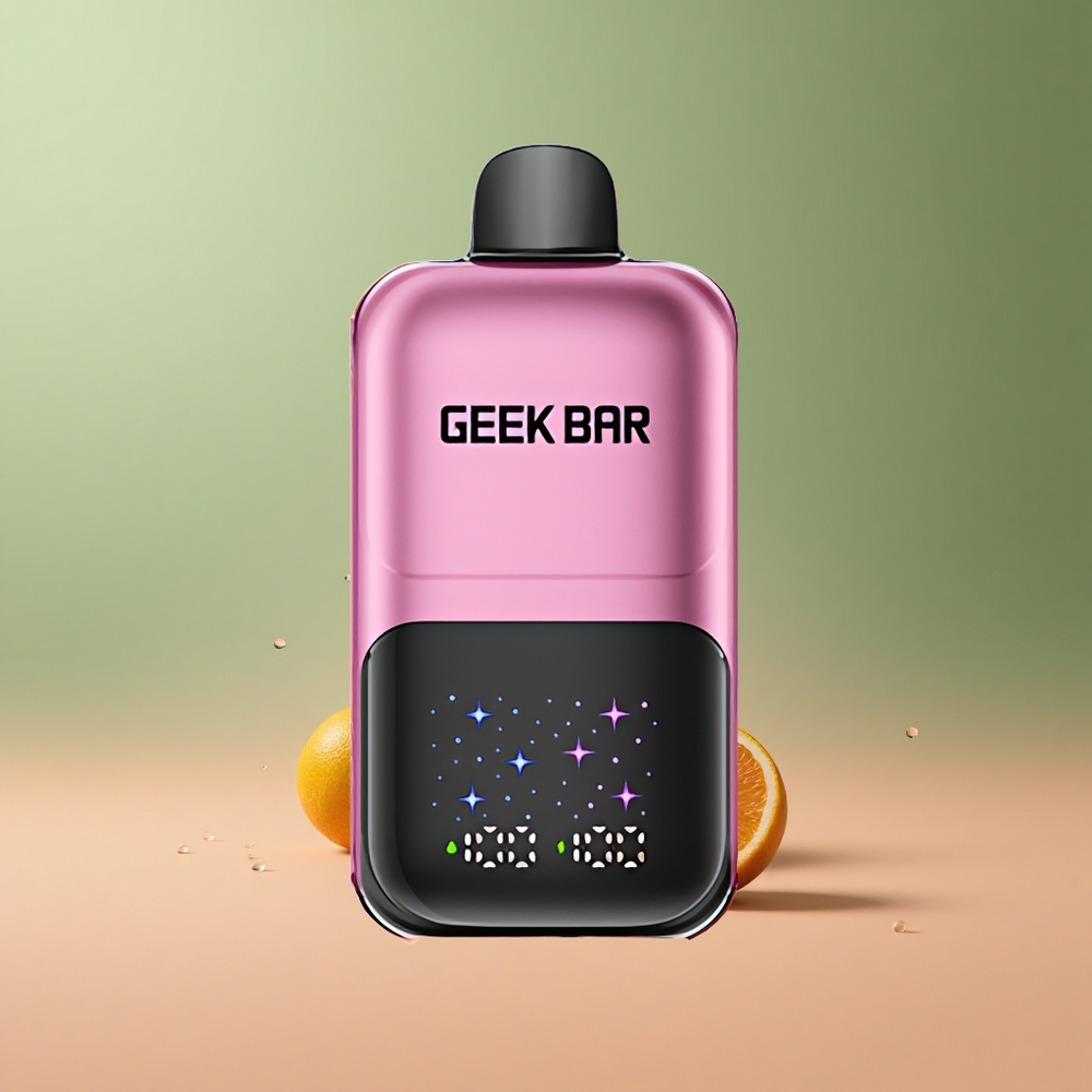 GEEK BAR 2GO 20ml 50000 Праскова & Диня Голям Екран Двойни Резервоари Регулируеми Вкусове