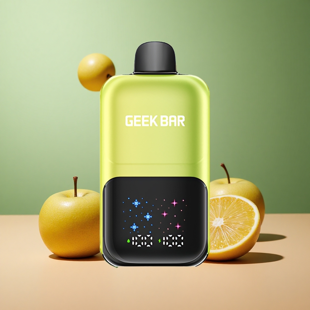 GEEK BAR 2GO 20ml 50000 Кисела Ябълка Лед - Голям Екран, Двойни Резервоари, Регулируем Вкус