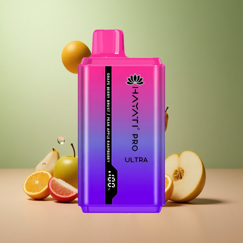 Hayati Pro Ultra 15000 Гроздово Ягодов Вризг Круша Ябълков Малинов с 850mAh и 12ml