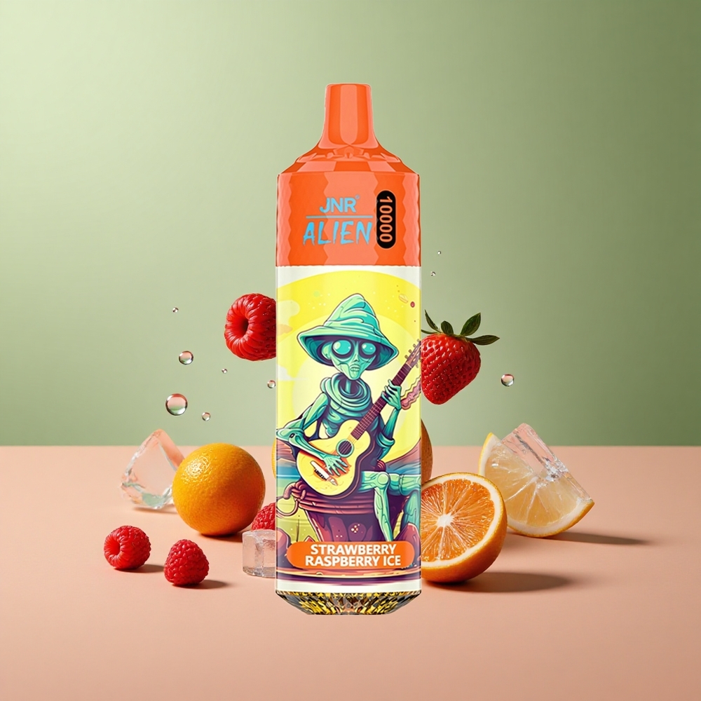 JNR Alien 10000 Ягодично Малиново Ледено с RGB осветление и Type-C зареждане