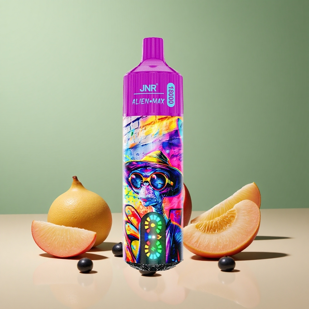 JNR Alien Max 18000 Праскова Боровинка Бонбони с Двойна Мрежа и Тип-C Зареждане