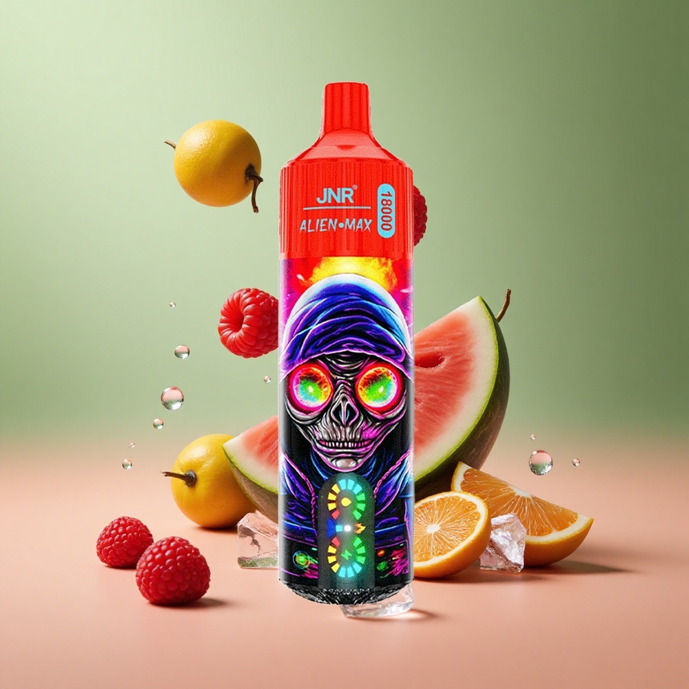 JNR Alien Max 18000 Малина Диня Лед с Двойна Мрежа и Бързо Зареждане