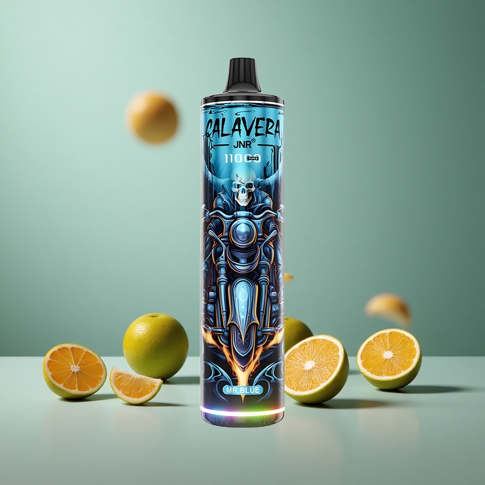 JNR Calavera 11000 Господин Син - Тип-C Зарядно Гнездо, 850 mAh Батерия, 21ml Е-Течност