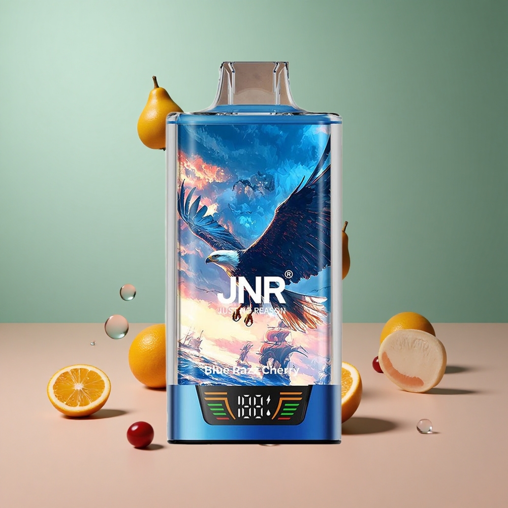 JNR Falcon Pro 28000 Синьо Малинова Череша със Смарт Дисплей и Dual Mesh Coil