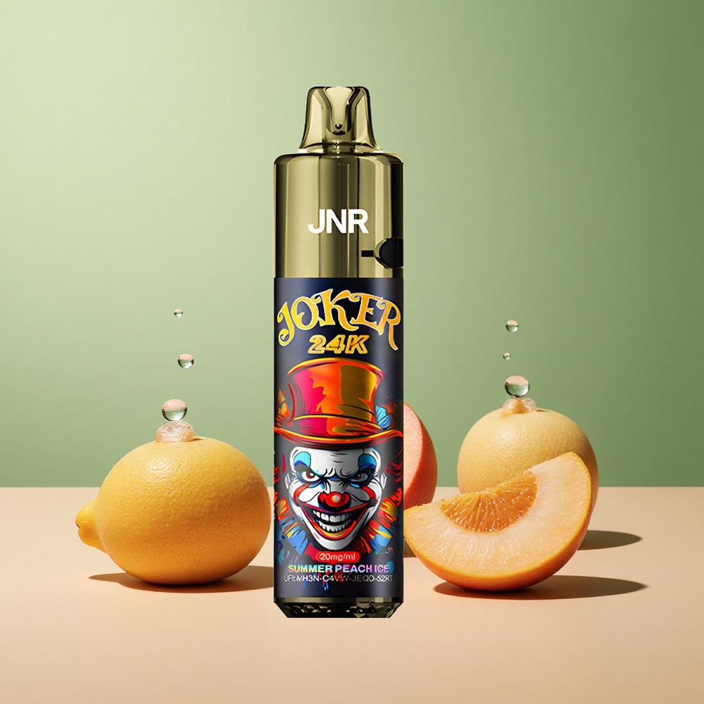 JNR Joker 24K Лятна Праскова Лед с Видим Ниво на Течност и 2% Никотин