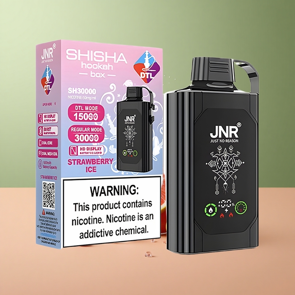 JNR Shisha Hookah Box 20500 Ягодов сладолед с HD дисплей и Dual Mesh Coil