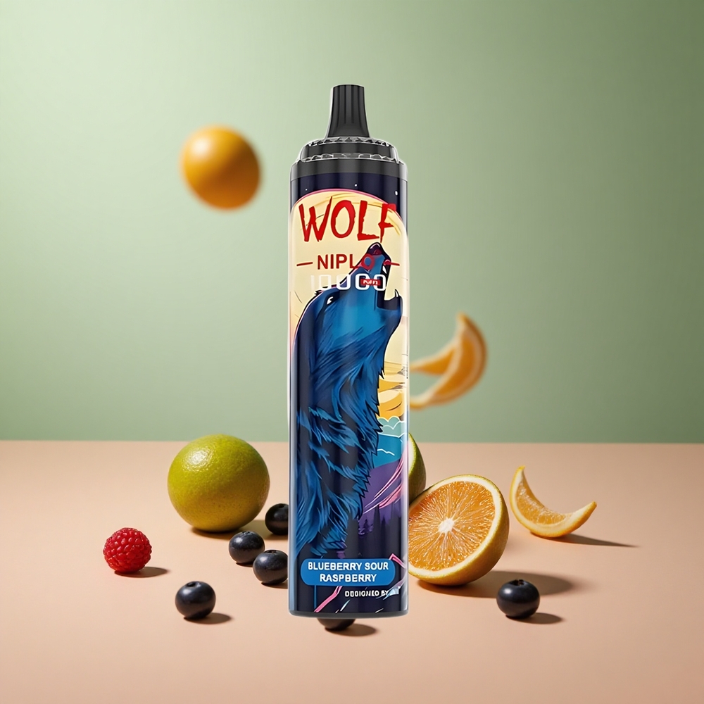 JNR Wolf Niplo 10000 Червена боровинка кисела малина 20 мл 1.0 Ohm Type-C