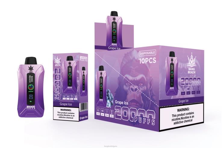 Bang Beach Vape - 6PN4T10 Bang Beach 20000 впръсквания смарт екран vape гроздов лед