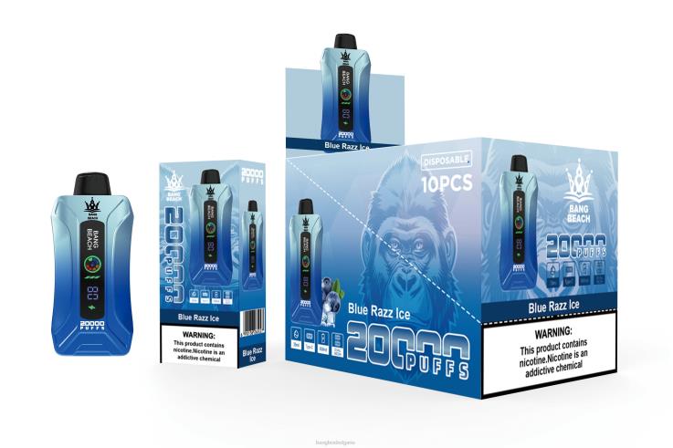 Bang Beach Vape - 6PN4T11 Bang Beach 20000 впръсквания смарт екран vape син раз лед