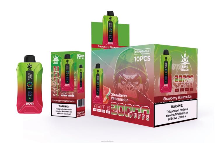 Bang Beach Vape - 6PN4T3 Bang Beach 20000 впръсквания смарт екран vape ягодова диня