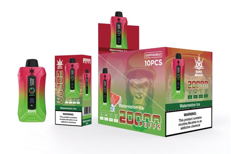 Bang Beach Vape - 6PN4T7 Bang Beach 20000 впръсквания смарт екран vape лед от диня