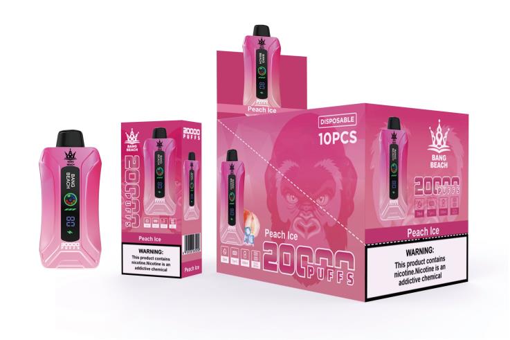 Bang Beach Vape - 6PN4T9 Bang Beach 20000 впръсквания смарт екран vape прасковен лед