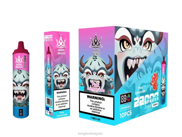 Bang Beach Vape - 6PN4T15 Bang Beach Смарт екран с 22000 впръсквания розова лимонада