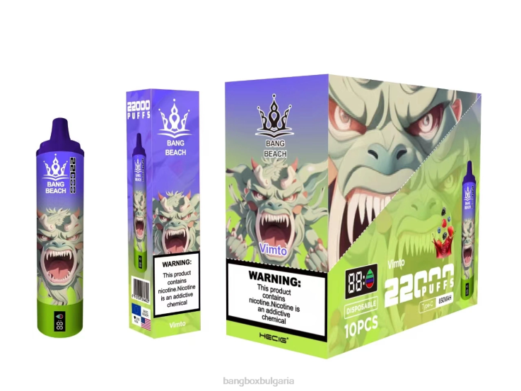 Bang Beach Vape - 6PN4T18 Bang Beach Смарт екран с 22000 впръсквания vimto