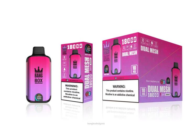 Bang Box София - 6PN4T98 Bang Box 18000 впръсквания кисел малинов лед