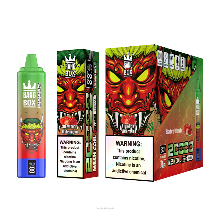 Bang Box Vape - 6PN4T52 Bang Box Смарт екран с 20 000 впръсквания ягодова диня