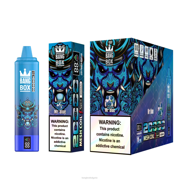 Bang Box Vape - 6PN4T60 Bang Box Смарт екран с 20 000 впръсквания г-н синьо