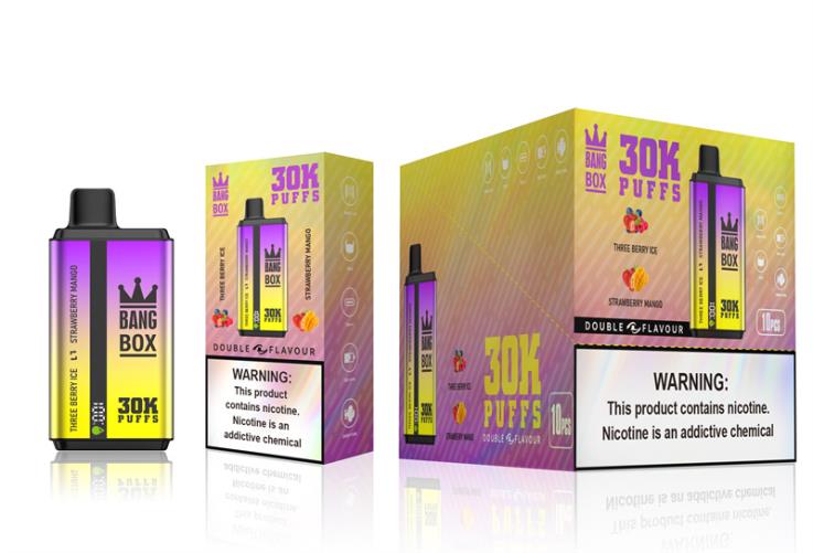Bang Box Велинград - 6PN4T67 Bang Box 30 000 впръсквания с двоен вкус лед от три горски плодове и ягодово манго