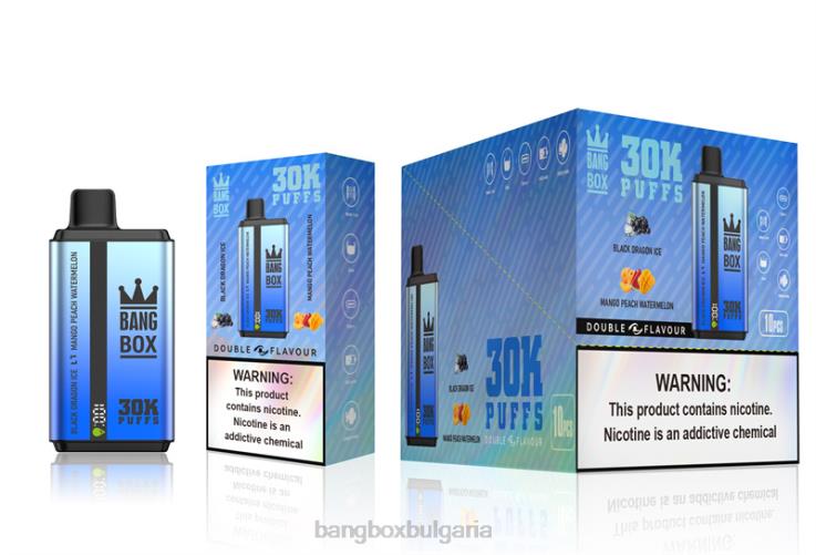 Bang Box Велинград - 6PN4T71 Bang Box 30 000 впръсквания с двоен вкус черен дракон лед и манго праскова диня