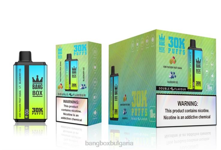 Bang Box Bulgaria - 6PN4T65 Bang Box 30 000 впръсквания с двоен вкус киви маракуя гуава и лед от боровинки